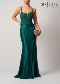 green emerald velvet dress Mascara emerald green prom dress Ballgown MC12306 – Deja Elite Boutique main image 0